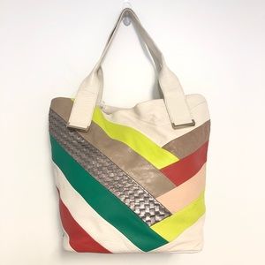 NWOT Elliott Lucca Colorblock leather Large Tote